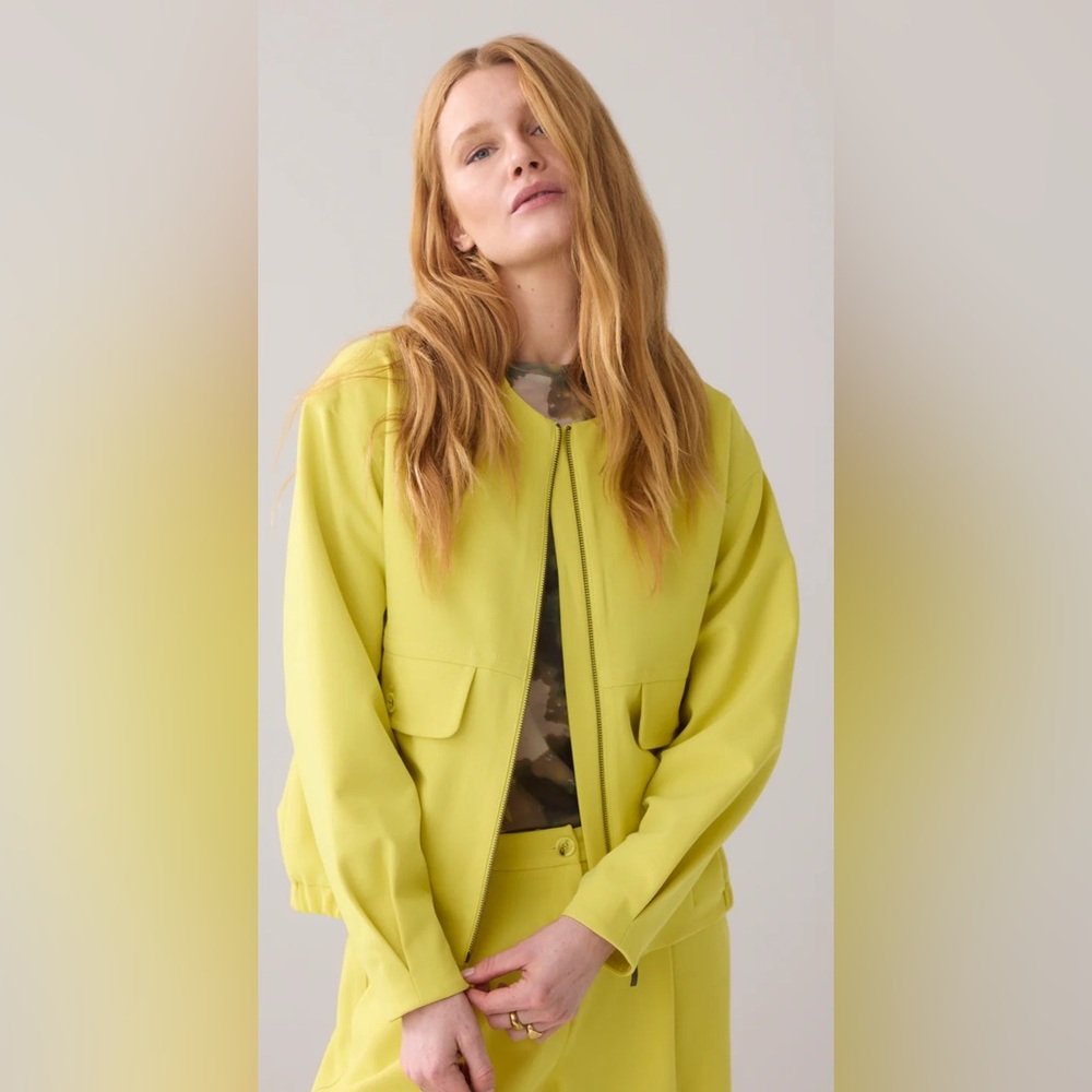 BLOUSY BOMBER JACKET WITH FLAP POCKETS
